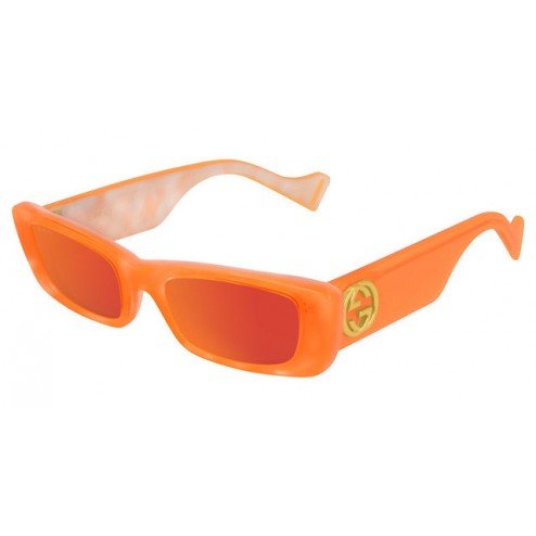 Gucci - Rectangular Sunglasses - Orange Fluo - Gucci Eyewear