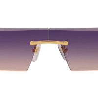 VF EMPIRE RIMLESS DRILL MOUNT 24KT GOLD