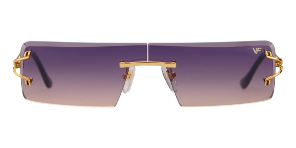 VF EMPIRE RIMLESS DRILL MOUNT 24KT GOLD