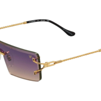 VF EMPIRE RIMLESS DRILL MOUNT 24KT GOLD