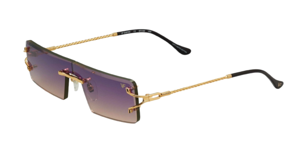 VF EMPIRE RIMLESS DRILL MOUNT 24KT GOLD