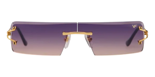 VF EMPIRE RIMLESS DRILL MOUNT 24KT GOLD