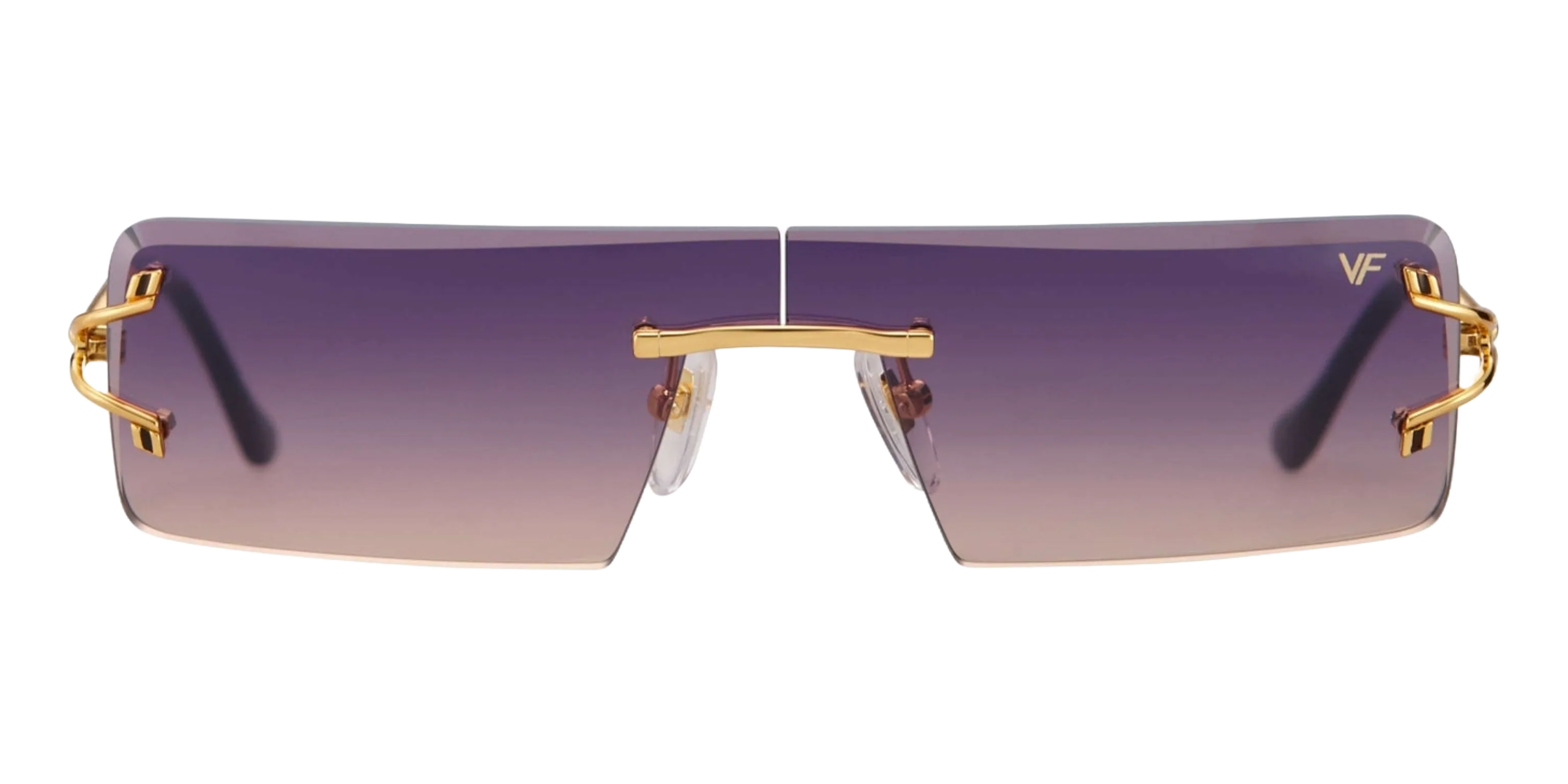 VF EMPIRE RIMLESS DRILL MOUNT 24KT GOLD